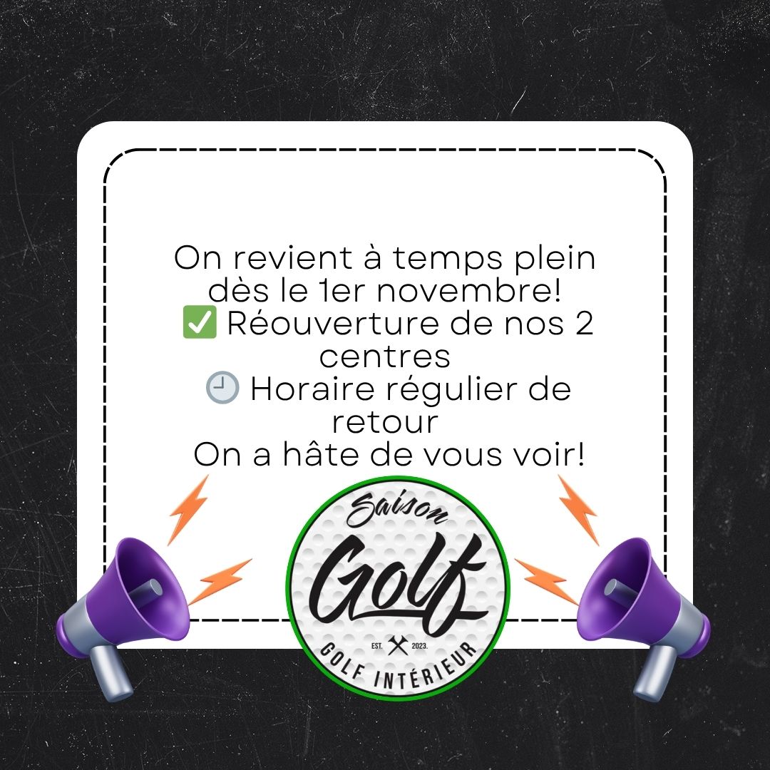 Information saison Golf